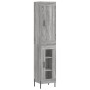 Aparador alto madera contrachapada gris Sonoma 34,5x34x180 cm de vidaXL, Aparadores - Ref: Foro24-3200399, Precio: 105,20 €, ...