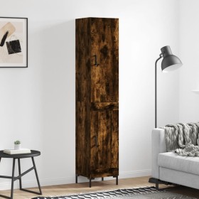 Aparador de madera contrachapada roble ahumado 34,5x34x180 cm de vidaXL, Aparadores - Ref: Foro24-3199110, Precio: 98,99 €, D...