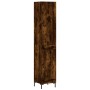 Aparador de madera contrachapada roble ahumado 34,5x34x180 cm de vidaXL, Aparadores - Ref: Foro24-3199110, Precio: 96,88 €, D...