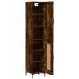 Aparador de madera contrachapada roble ahumado 34,5x34x180 cm de vidaXL, Aparadores - Ref: Foro24-3199110, Precio: 96,88 €, D...