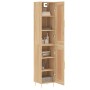 Aparador de madera contrachapada roble Sonoma 34,5x34x180 cm de vidaXL, Aparadores - Ref: Foro24-3200444, Precio: 98,99 €, De...