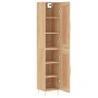 Aparador de madera contrachapada roble Sonoma 34,5x34x180 cm de vidaXL, Aparadores - Ref: Foro24-3200444, Precio: 98,99 €, De...