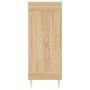 Aparador de madera contrachapada roble Sonoma 34,5x34x180 cm de vidaXL, Aparadores - Ref: Foro24-3200444, Precio: 98,99 €, De...