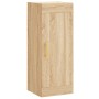 Aparador de madera contrachapada roble Sonoma 34,5x34x180 cm de vidaXL, Aparadores - Ref: Foro24-3200444, Precio: 98,99 €, De...