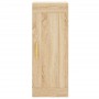 Aparador de madera contrachapada roble Sonoma 34,5x34x180 cm de vidaXL, Aparadores - Ref: Foro24-3200444, Precio: 98,99 €, De...