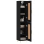 Aparador de madera contrachapada negro 34,5x34x180 cm de vidaXL, Aparadores - Ref: Foro24-3200442, Precio: 106,67 €, Descuent...