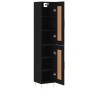 Aparador de madera contrachapada negro 34,5x34x180 cm de vidaXL, Aparadores - Ref: Foro24-3200442, Precio: 106,67 €, Descuent...