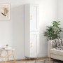 Aparador alto madera contrachapada blanco brillo 34,5x34x180 cm de vidaXL, Aparadores - Ref: Foro24-3200443, Precio: 106,09 €...