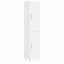 Aparador alto madera contrachapada blanco brillo 34,5x34x180 cm de vidaXL, Aparadores - Ref: Foro24-3200443, Precio: 106,09 €...