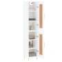 Aparador alto madera contrachapada blanco brillo 34,5x34x180 cm de vidaXL, Aparadores - Ref: Foro24-3200443, Precio: 106,09 €...