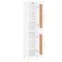 Tall white glossy plywood sideboard 34.5x34x180 cm by vidaXL, Sideboards - Ref: Foro24-3200443, Price: 106,20 €, Discount: %