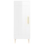 Aparador alto madera contrachapada blanco brillo 34,5x34x180 cm de vidaXL, Aparadores - Ref: Foro24-3200443, Precio: 106,09 €...