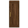 Aparador alto madera contrachapada roble marrón 34,5x34x180 cm de vidaXL, Aparadores - Ref: Foro24-3200448, Precio: 99,99 €, ...