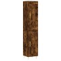 Aparador de madera contrachapada roble ahumado 34,5x34x180 cm de vidaXL, Aparadores - Ref: Foro24-3200446, Precio: 97,50 €, D...