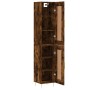 Aparador de madera contrachapada roble ahumado 34,5x34x180 cm de vidaXL, Aparadores - Ref: Foro24-3200446, Precio: 97,50 €, D...