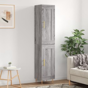 Aparador alto madera contrachapada gris Sonoma 34,5x34x180 cm de vidaXL, Aparadores - Ref: Foro24-3200447, Precio: 100,99 €, ...