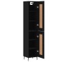 Aparador de madera contrachapada negro 34,5x34x180 cm de vidaXL, Aparadores - Ref: Foro24-3200466, Precio: 102,29 €, Descuent...