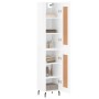 Aparador alto madera contrachapada blanco brillo 34,5x34x180 cm de vidaXL, Aparadores - Ref: Foro24-3200467, Precio: 108,99 €...