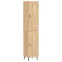 Aparador de madera contrachapada roble Sonoma 34,5x34x180 cm de vidaXL, Aparadores - Ref: Foro24-3200468, Precio: 100,90 €, D...