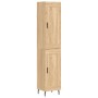 Aparador de madera contrachapada roble Sonoma 34,5x34x180 cm de vidaXL, Aparadores - Ref: Foro24-3200468, Precio: 100,90 €, D...