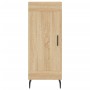 Aparador de madera contrachapada roble Sonoma 34,5x34x180 cm de vidaXL, Aparadores - Ref: Foro24-3200468, Precio: 100,90 €, D...