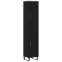 Aparador de madera contrachapada negro 34,5x34x180 cm de vidaXL, Aparadores - Ref: Foro24-3200474, Precio: 117,99 €, Descuent...