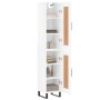 High glossy white plywood sideboard 34.5x34x180 cm by vidaXL, Sideboards - Ref: Foro24-3200475, Price: 111,99 €, Discount: %