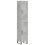 Aparador de madera contrachapada gris hormigón 34,5x34x180 cm de vidaXL, Aparadores - Ref: Foro24-3200477, Precio: 99,33 €, D...