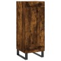 Aparador de madera contrachapada roble ahumado 34,5x34x180 cm de vidaXL, Aparadores - Ref: Foro24-3200478, Precio: 99,47 €, D...