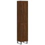 Aparador alto madera contrachapada roble marrón 34,5x34x180 cm de vidaXL, Aparadores - Ref: Foro24-3200480, Precio: 105,91 €,...