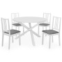 Juego de muebles de comedor 5 piezas MDF blanco de vidaXL, muebles para cocinas y comedores - Ref: Foro24-276403, Precio: 444...