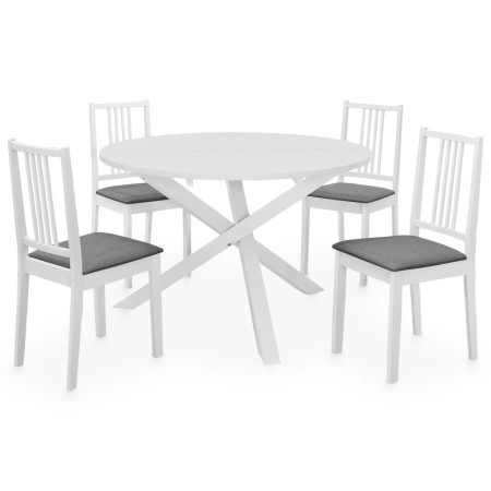 Esszimmermöbel-Set 5-teilig aus weißem MDF von vidaXL, Möbelsets für Küchen und Esszimmer - Ref: Foro24-276403, Preis: 444,98...