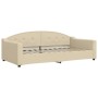 Cream fabric sofa bed 100x200 cm by vidaXL, Beds and slatted bases - Ref: Foro24-354192, Price: 227,46 €, Discount: %