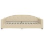 Cream fabric sofa bed 100x200 cm by vidaXL, Beds and slatted bases - Ref: Foro24-354192, Price: 227,46 €, Discount: %