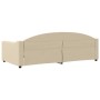 Cream fabric sofa bed 100x200 cm by vidaXL, Beds and slatted bases - Ref: Foro24-354192, Price: 227,46 €, Discount: %