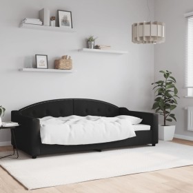 Sofá cama tela negro 90x190 cm de vidaXL, Camas y somieres - Ref: Foro24-354195, Precio: 212,99 €, Descuento: %