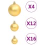 Christmas balls set 111 pieces gold polystyrene by vidaXL, Festive decorations - Ref: Foro24-356109, Price: 29,11 €, Discount: %