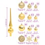 Christmas balls set 111 pieces gold polystyrene by vidaXL, Festive decorations - Ref: Foro24-356109, Price: 29,11 €, Discount: %