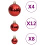 Christmas ball set 111 pieces red polystyrene by vidaXL, Festive decorations - Ref: Foro24-356110, Price: 27,42 €, Discount: %