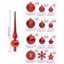 Christmas ball set 111 pieces red polystyrene by vidaXL, Festive decorations - Ref: Foro24-356110, Price: 27,42 €, Discount: %