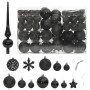 Christmas ball set 111 pieces black polystyrene by vidaXL, Festive decorations - Ref: Foro24-356116, Price: 54,91 €, Discount: %