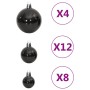 Christmas ball set 111 pieces black polystyrene by vidaXL, Festive decorations - Ref: Foro24-356116, Price: 54,91 €, Discount: %