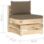 Gartenmöbel 4-teilig mit grün imprägnierten Holzkissen von vidaXL, Gartensets - Ref: Foro24-3074599, Preis: 350,82 €, Rabatt: %