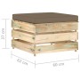 Gartenmöbel 4-teilig mit grün imprägnierten Holzkissen von vidaXL, Gartensets - Ref: Foro24-3074599, Preis: 350,82 €, Rabatt: %