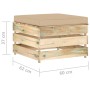 Gartenmöbel 5-teilig mit grün imprägnierten Holzkissen von vidaXL, Gartensets - Ref: Foro24-3074618, Preis: 454,45 €, Rabatt: %