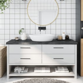 Encimera de baño madera tratada marrón oscuro 160x60x(2-6) cm de vidaXL, Encimeras - Ref: Foro24-3156256, Precio: 145,99 €, D...