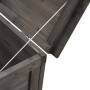 Arcón de jardín madera maciza abeto gris antracita 50x49x56,5cm de vidaXL, Cajas de almacenaje para exteriores - Ref: Foro24-...