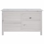 Solid white fir garden storage chest 99x49.5x58.5 cm by vidaXL, Outdoor storage boxes - Ref: Foro24-364753, Price: 131,16 €, ...