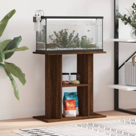 Aquariumhalterung aus Holzwerkstoff, braune Eiche, 60 x 30 x 60 cm von vidaXL, Aquarium unterstützt - Ref: Foro24-833574, Pre...