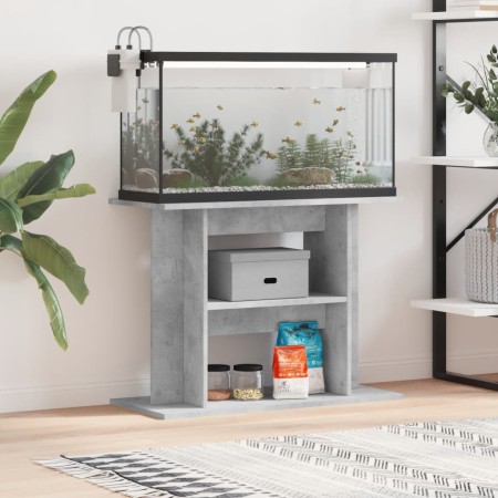 Grauer Holzwerkstoff Aquarienhalter Beton 80x35x60cm von vidaXL, Aquarium unterstützt - Ref: Foro24-833579, Preis: 49,71 €, R...